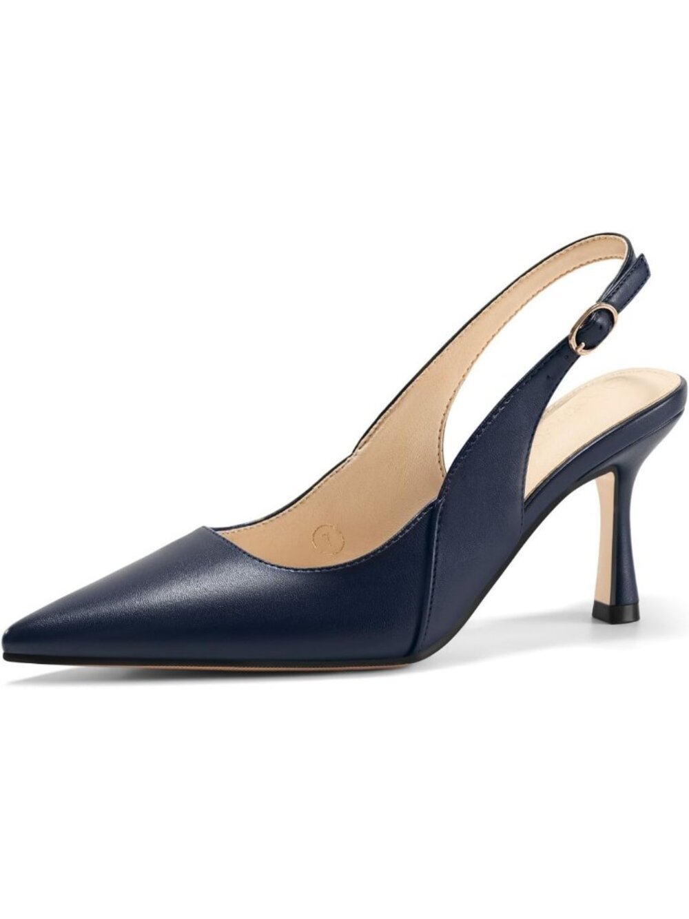 Chic Women's Slingback Kitten Heels - Closed Pointed Toe Pumps for Work
